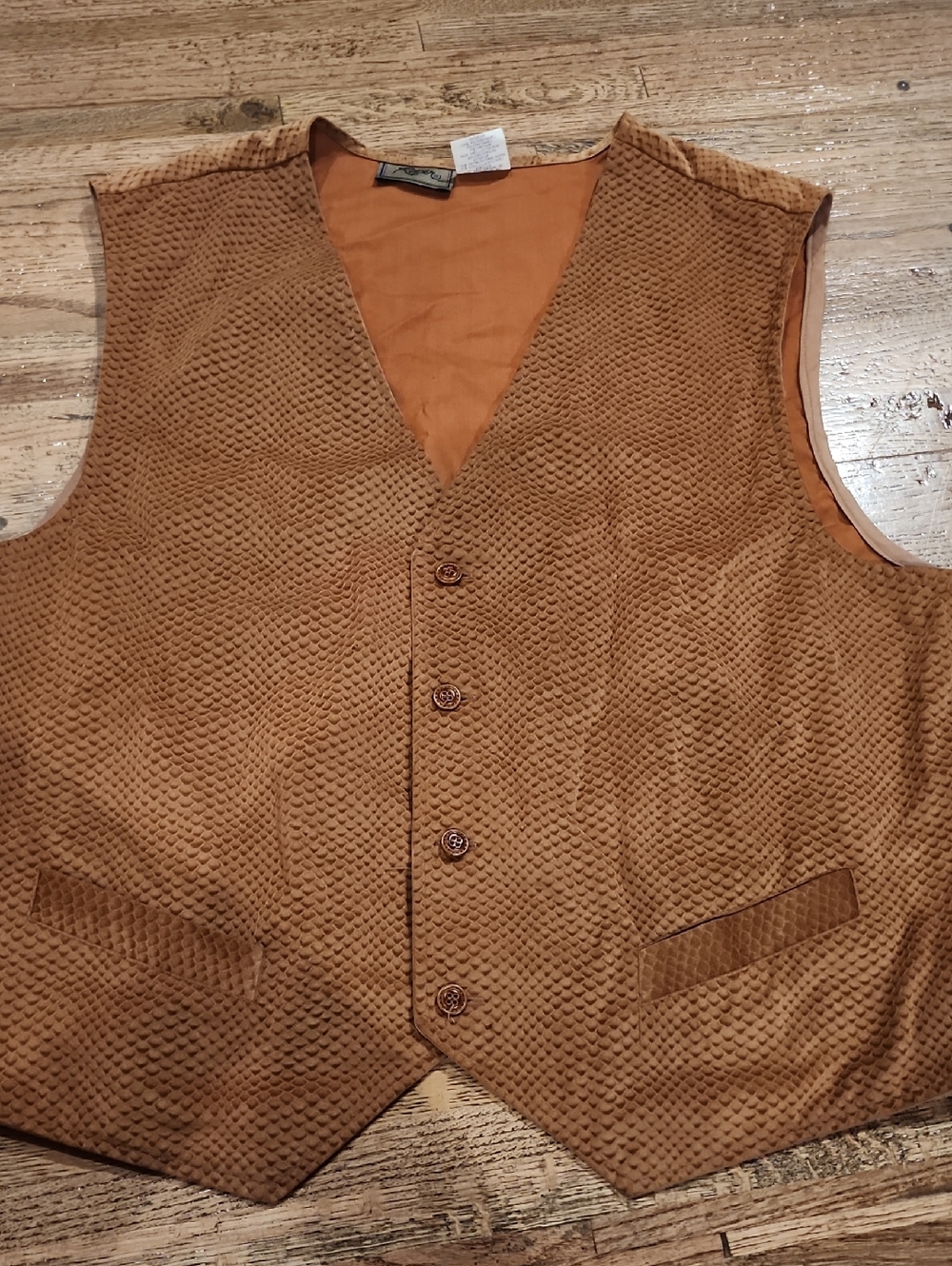 Vintage Roper Brown Textured Men's Vest